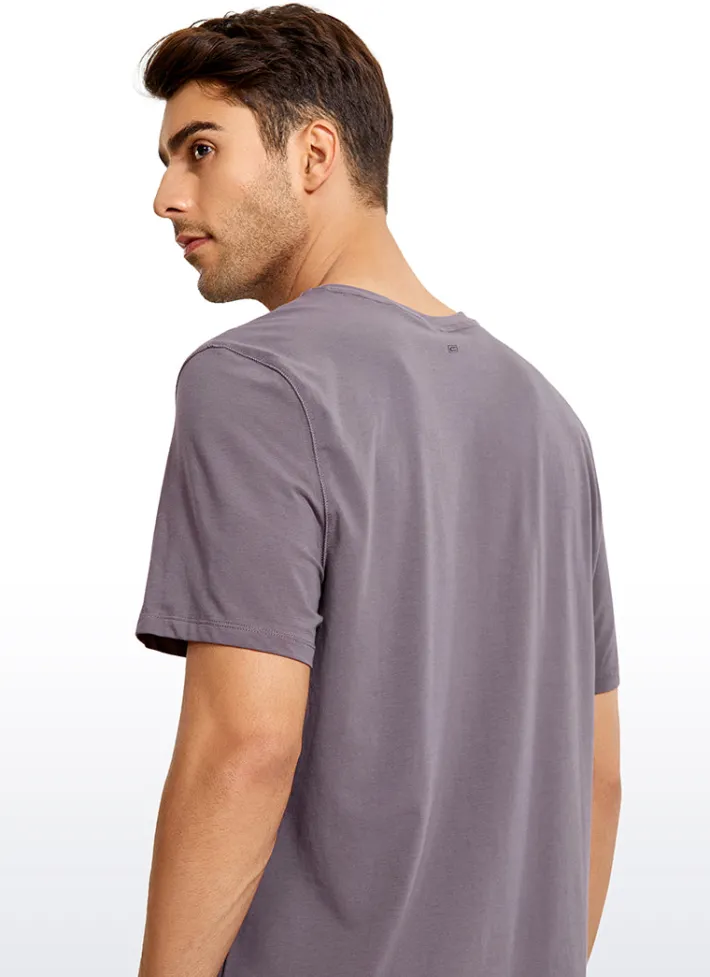New CRZ YOGA Pima Cotton Short Sleeve V Neck