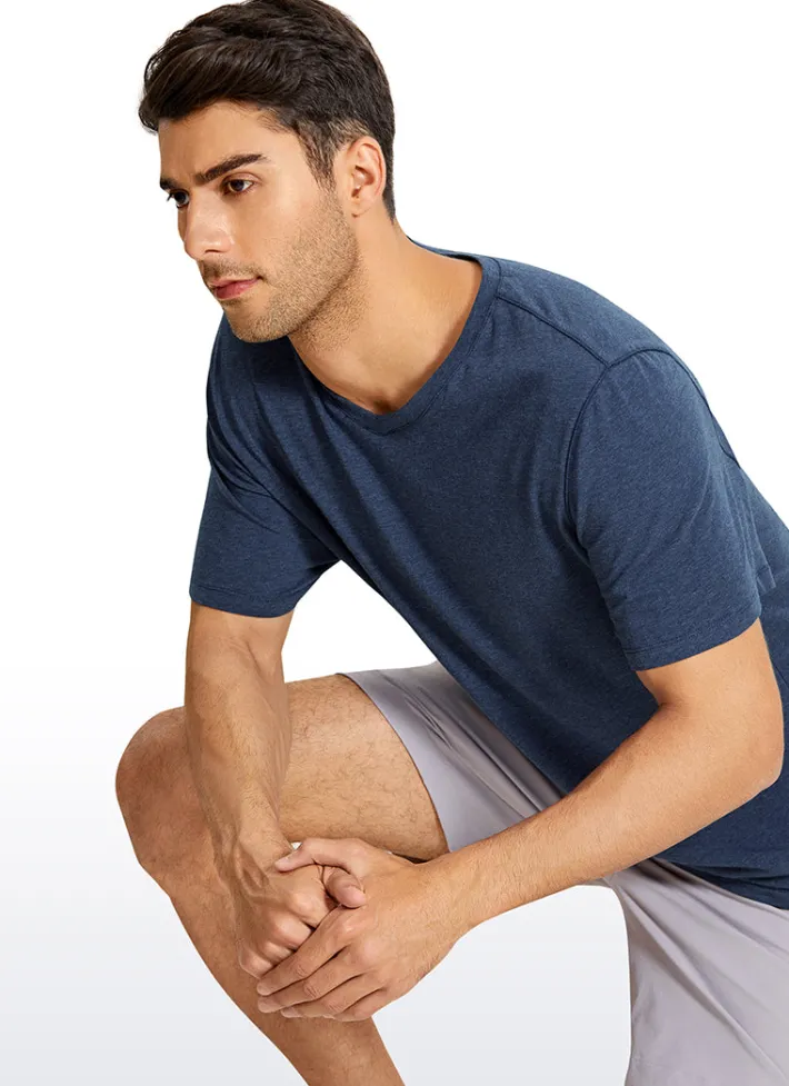 New CRZ YOGA Pima Cotton Short Sleeve V Neck