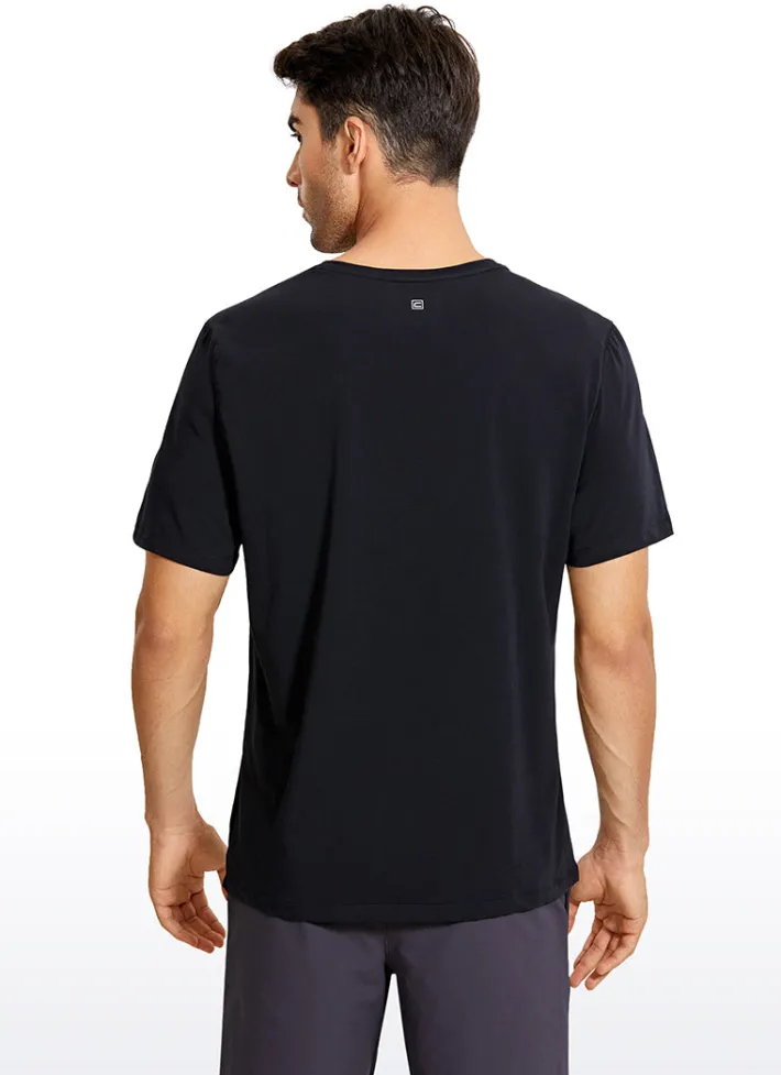 New CRZ YOGA Pima Cotton Short Sleeve V Neck