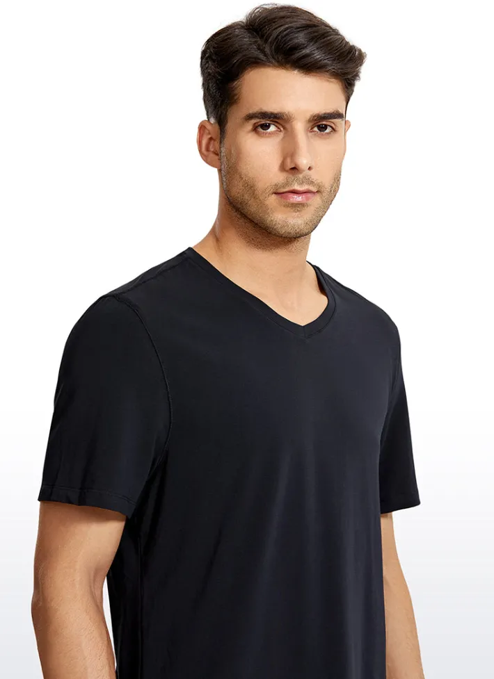 New CRZ YOGA Pima Cotton Short Sleeve V Neck