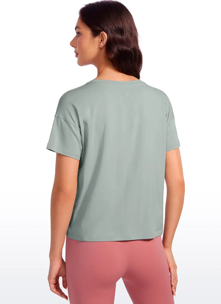 Discount CRZ YOGA Pima Cotton Short Sleeves Loose Fit