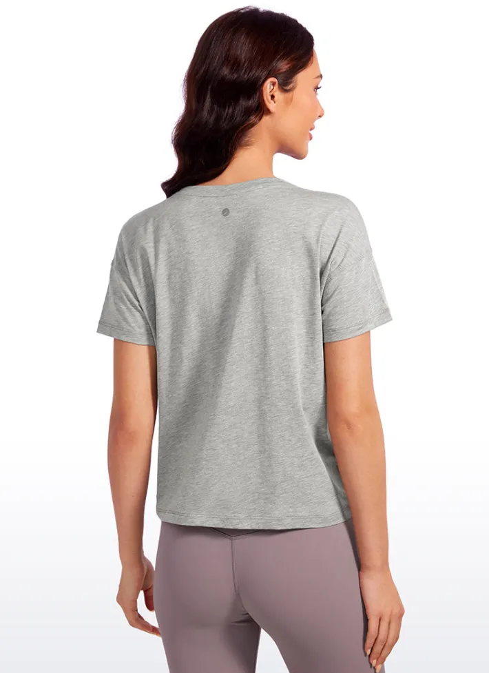 Discount CRZ YOGA Pima Cotton Short Sleeves Loose Fit