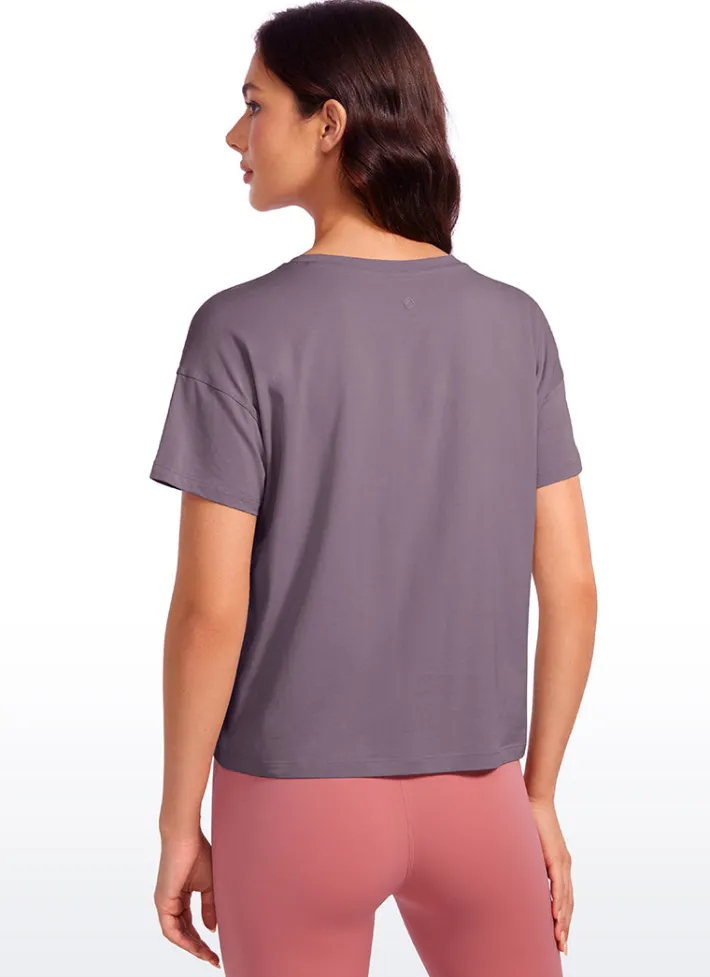Discount CRZ YOGA Pima Cotton Short Sleeves Loose Fit