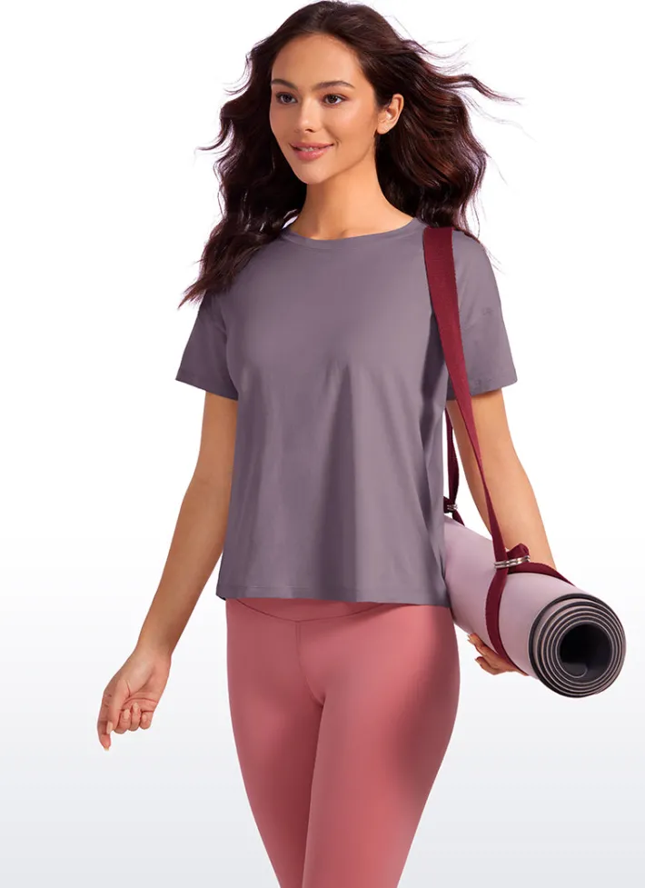 Discount CRZ YOGA Pima Cotton Short Sleeves Loose Fit