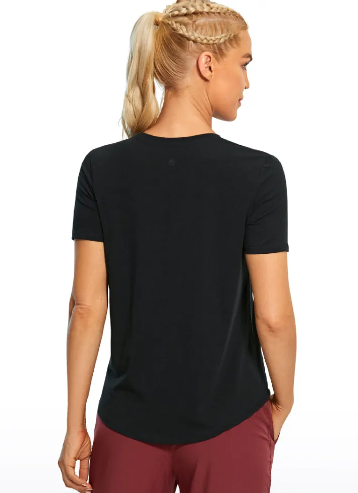 Online CRZ YOGA Pima Cotton Short Sleeves Round Neck