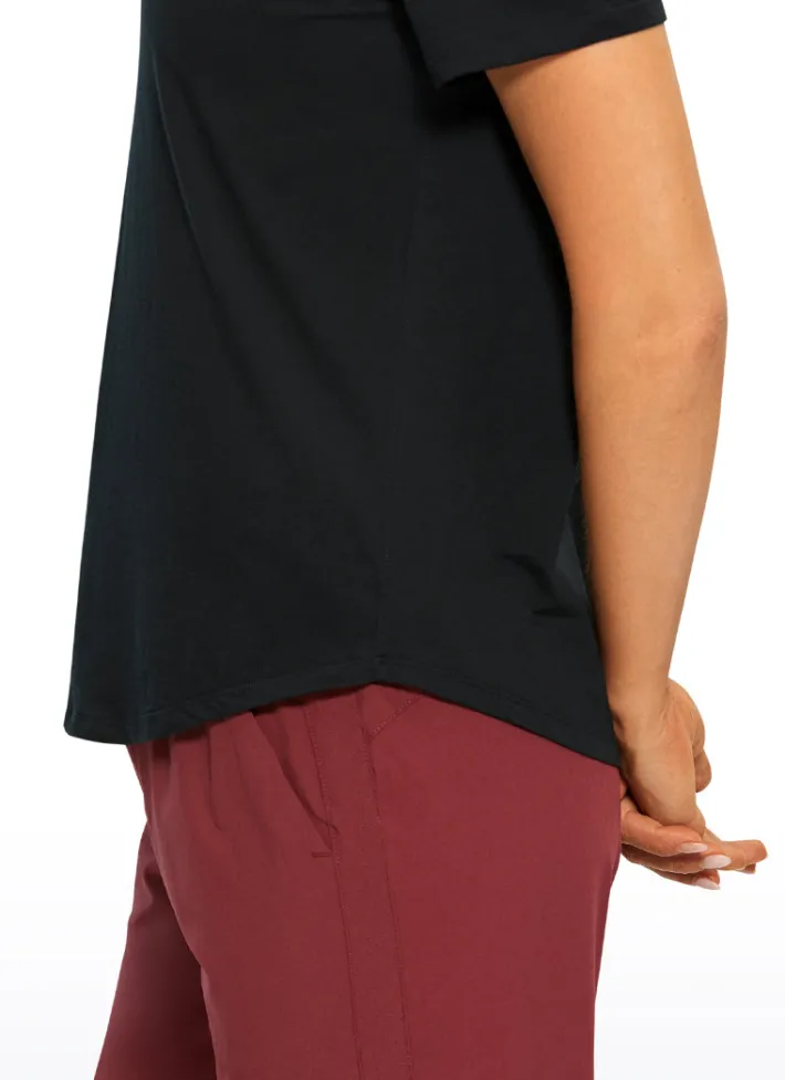 Online CRZ YOGA Pima Cotton Short Sleeves Round Neck