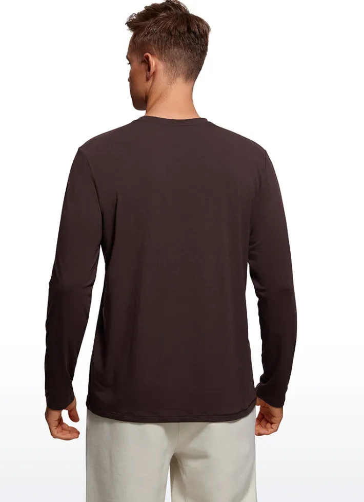 Sale CRZ YOGA Quick Dry High Crewneck Long Sleeves Shirts