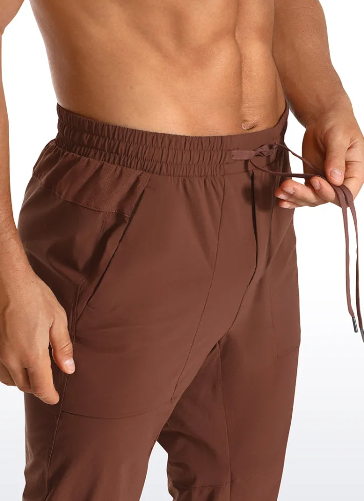 Flash Sale CRZ YOGA Quick Dry Workout Joggers 29''- Zip Pockets Dark Brown