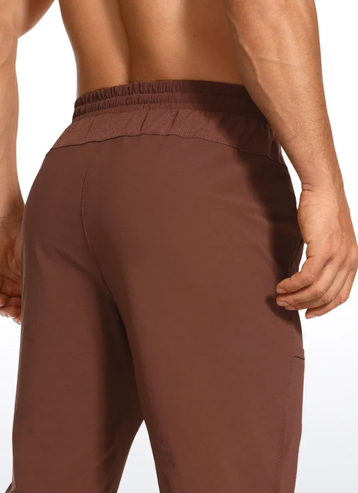 Flash Sale CRZ YOGA Quick Dry Workout Joggers 29''- Zip Pockets Dark Brown