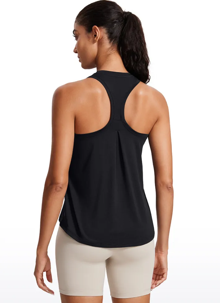 Shop CRZ YOGA Racerback High Crewneck Workout Tanks Casual Sleeveless