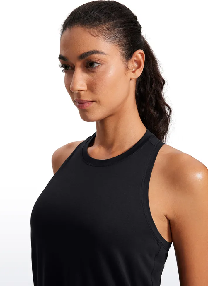 Shop CRZ YOGA Racerback High Crewneck Workout Tanks Casual Sleeveless