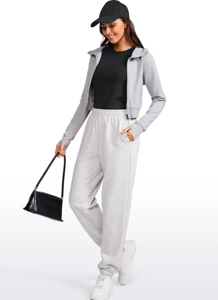 Clearance CRZ YOGA Ribbed Crewneck Hip Length Long Sleeves