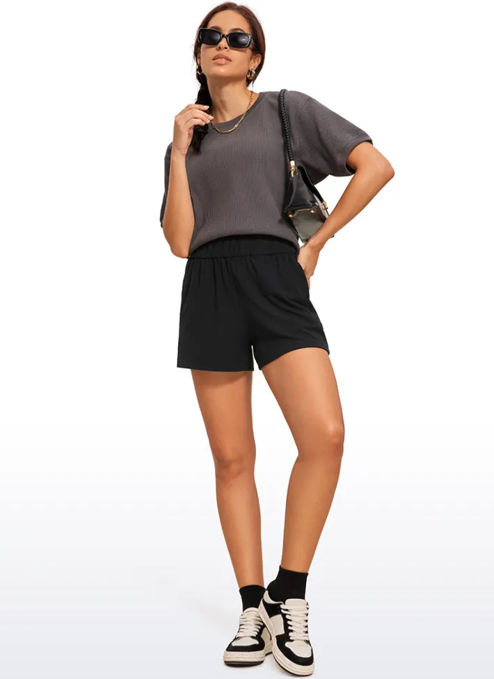 Online CRZ YOGA Ribbed High Rise Sweat Shorts 3''