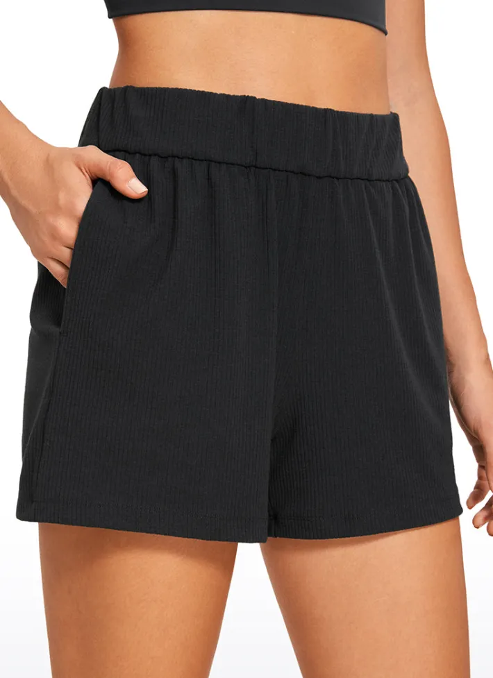Online CRZ YOGA Ribbed High Rise Sweat Shorts 3''