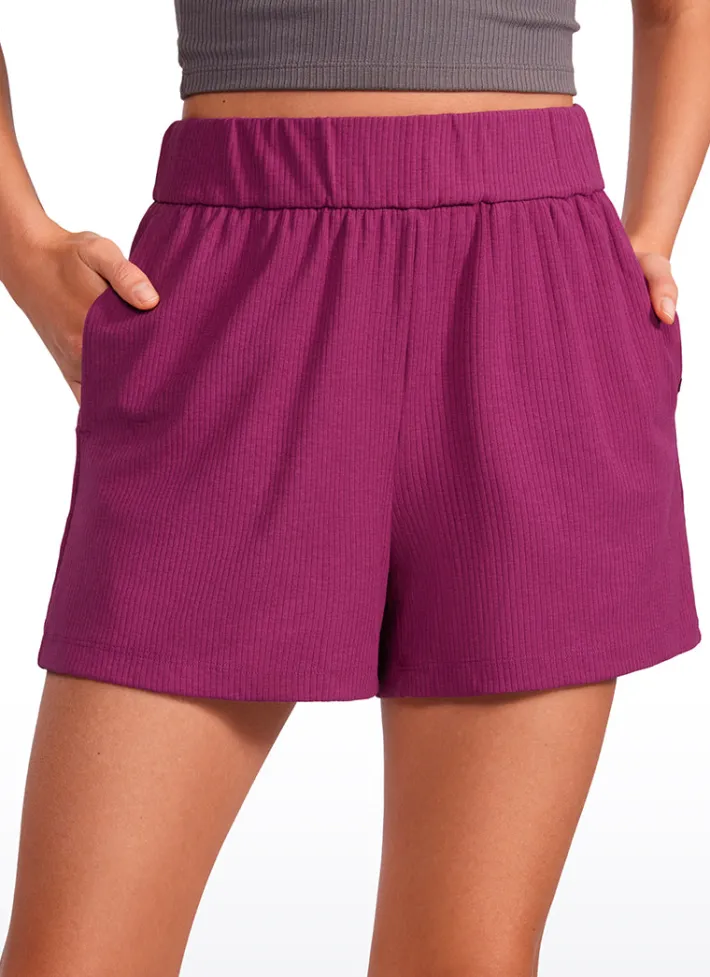 Online CRZ YOGA Ribbed High Rise Sweat Shorts 3''