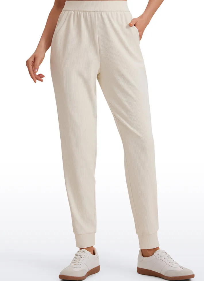 Fashion CRZ YOGA Ribbed Pockets Sweatpants 28"