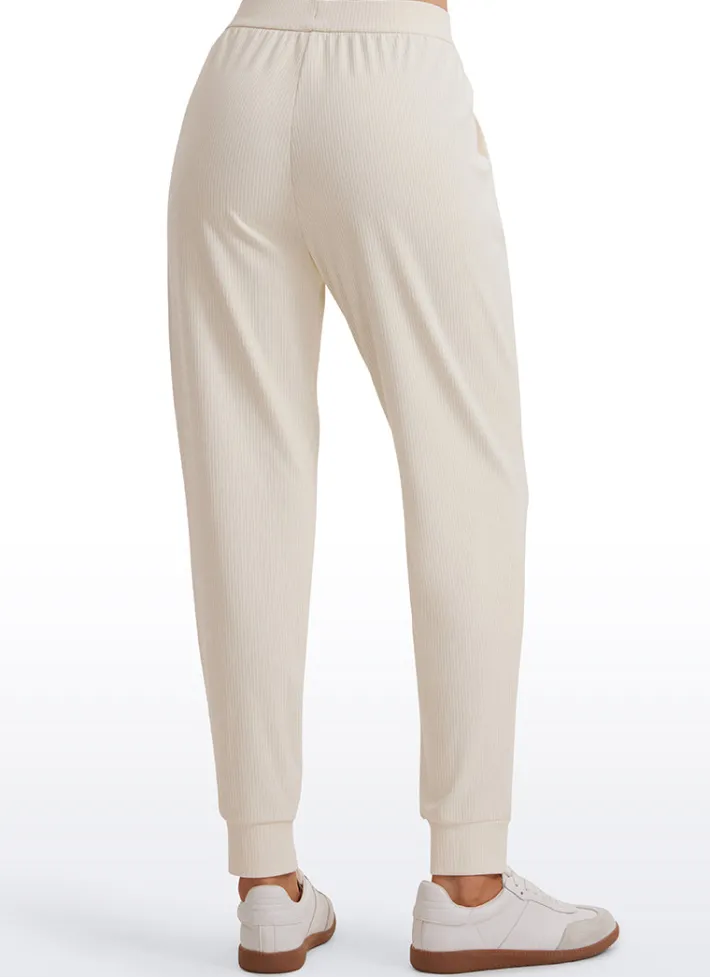Fashion CRZ YOGA Ribbed Pockets Sweatpants 28"