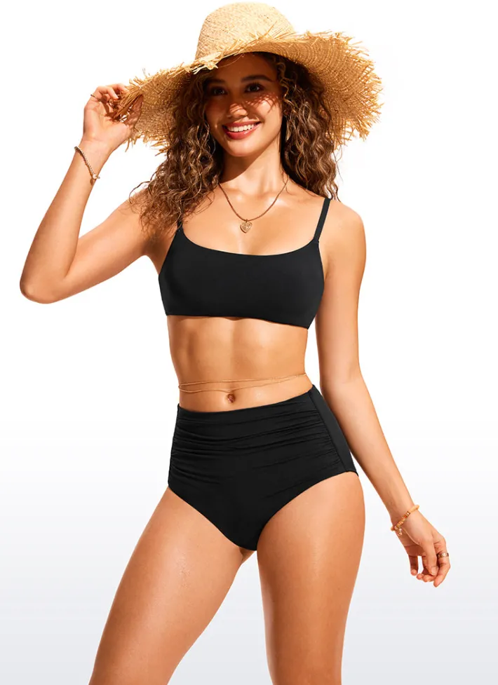 Outlet CRZ YOGA Scoop Neck Bikini Top Adjustable Strap
