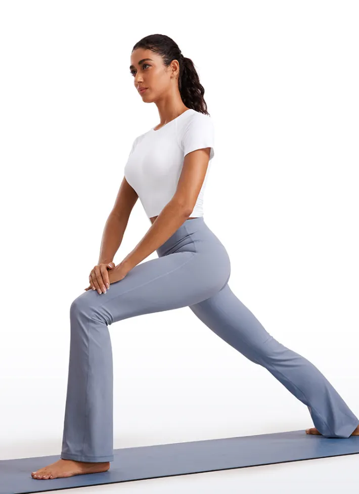 Flash Sale CRZ YOGA Seamless Crew Neck Cropped Short Sleeves