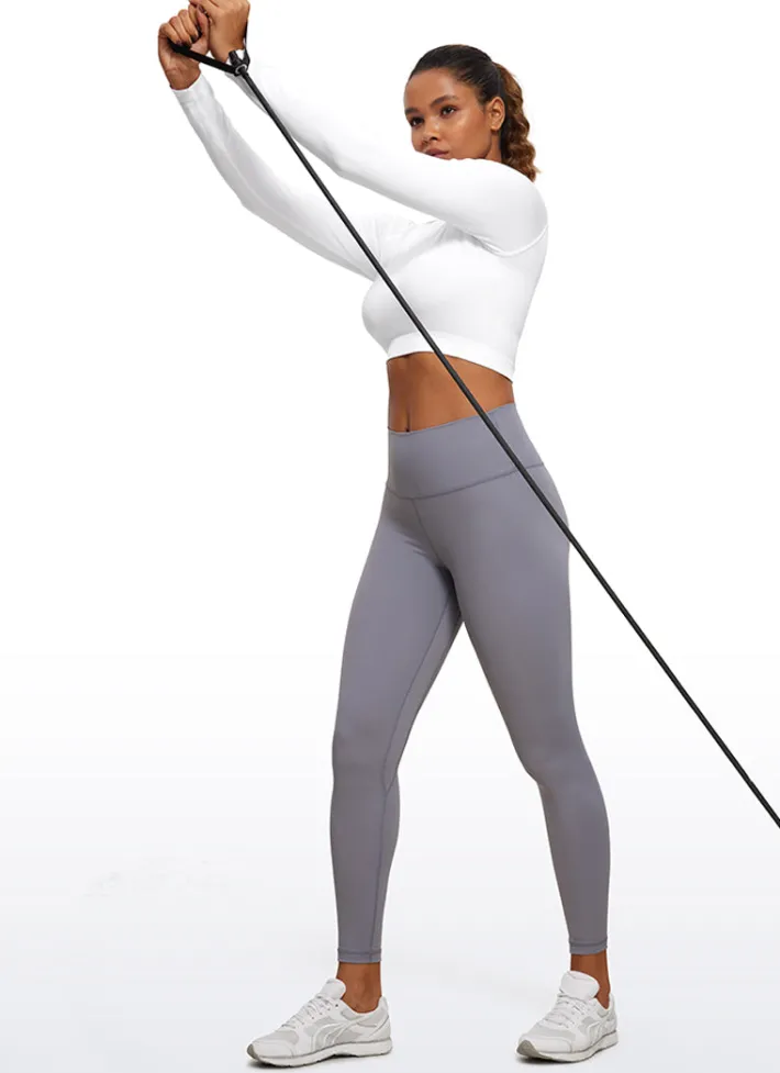 Cheap CRZ YOGA Seamless Cropped Long Sleeve Slim Fit