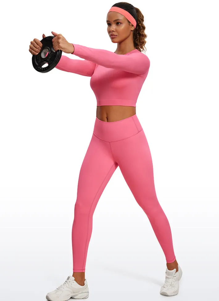 Cheap CRZ YOGA Seamless Cropped Long Sleeve Slim Fit