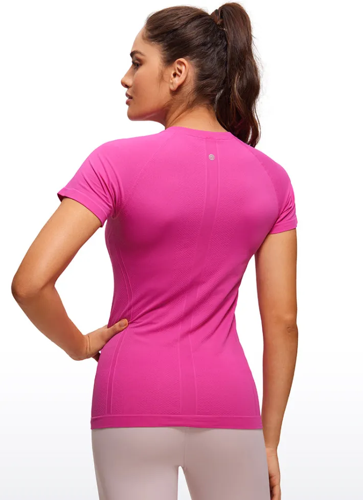 Shop CRZ YOGA Seamless Hip-Length Short Sleeves