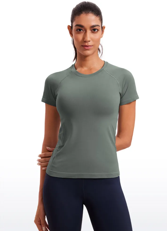 Shop CRZ YOGA Seamless Hip-Length Short Sleeves