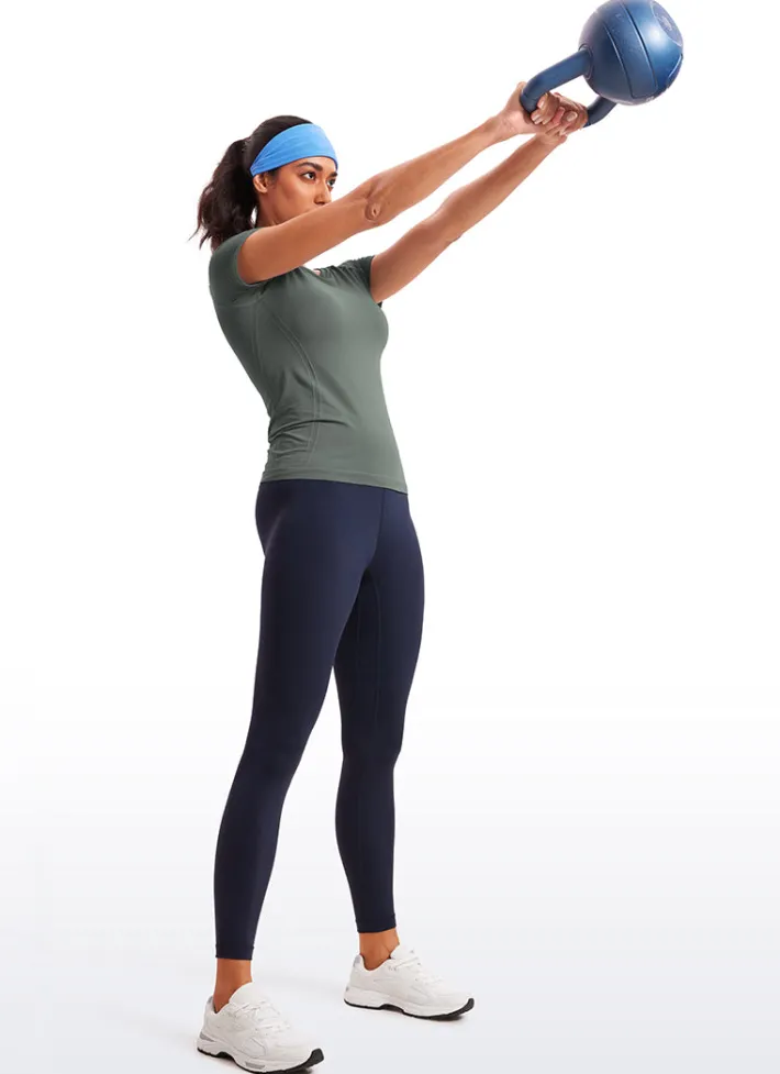 Shop CRZ YOGA Seamless Hip-Length Short Sleeves