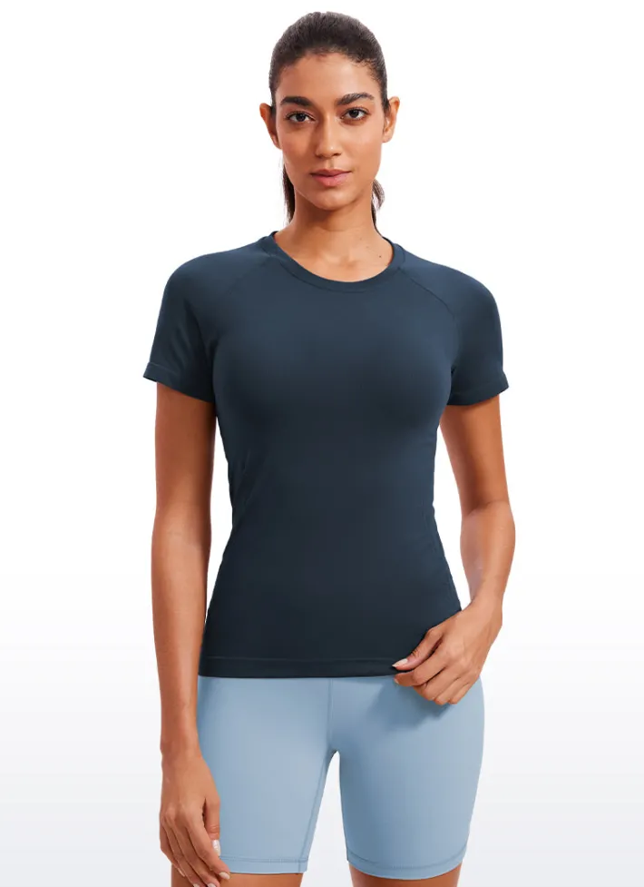 Shop CRZ YOGA Seamless Hip-Length Short Sleeves