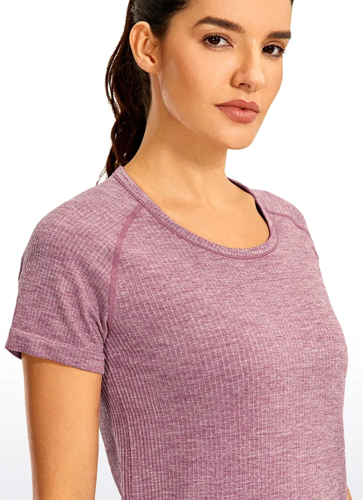 Cheap CRZ YOGA Seamless Raglan Short Sleeves