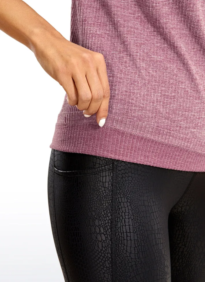 Cheap CRZ YOGA Seamless Raglan Short Sleeves