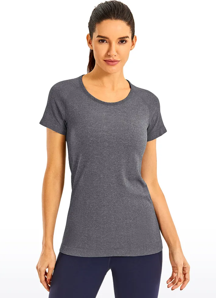 Cheap CRZ YOGA Seamless Raglan Short Sleeves