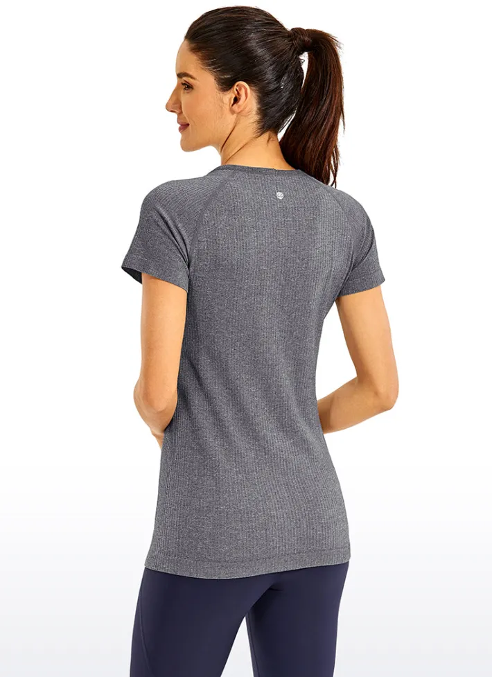 Cheap CRZ YOGA Seamless Raglan Short Sleeves