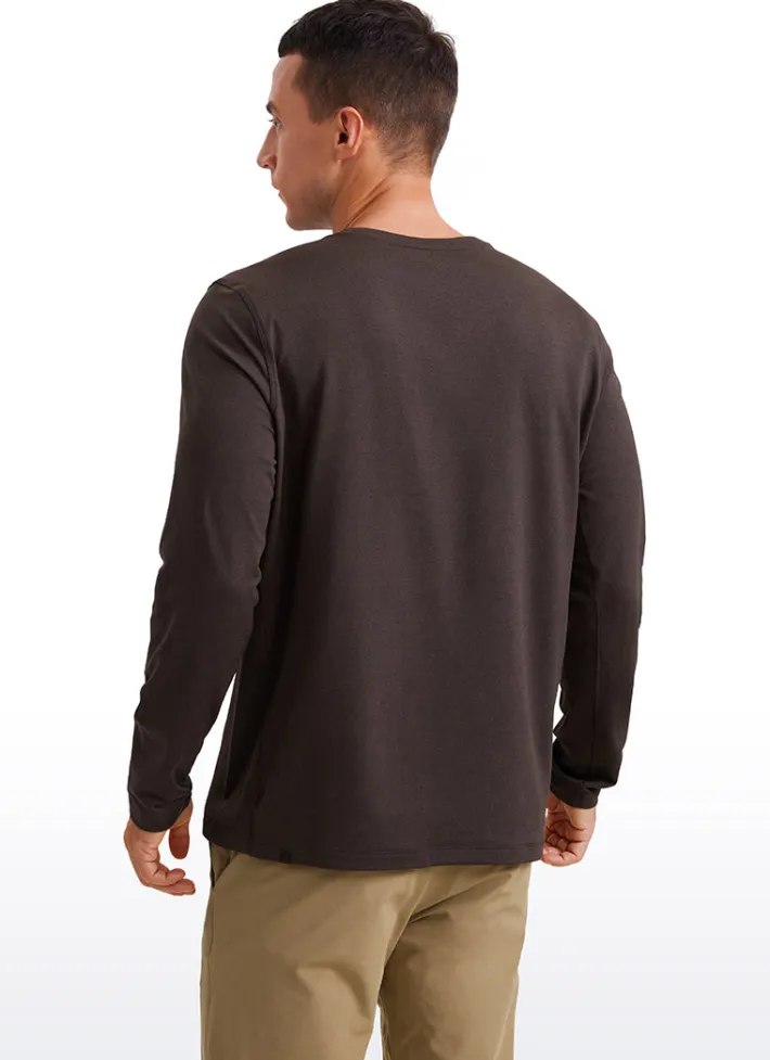 Cheap CRZ YOGA Soft Stretchy Crewneck Long Sleeve Shirts