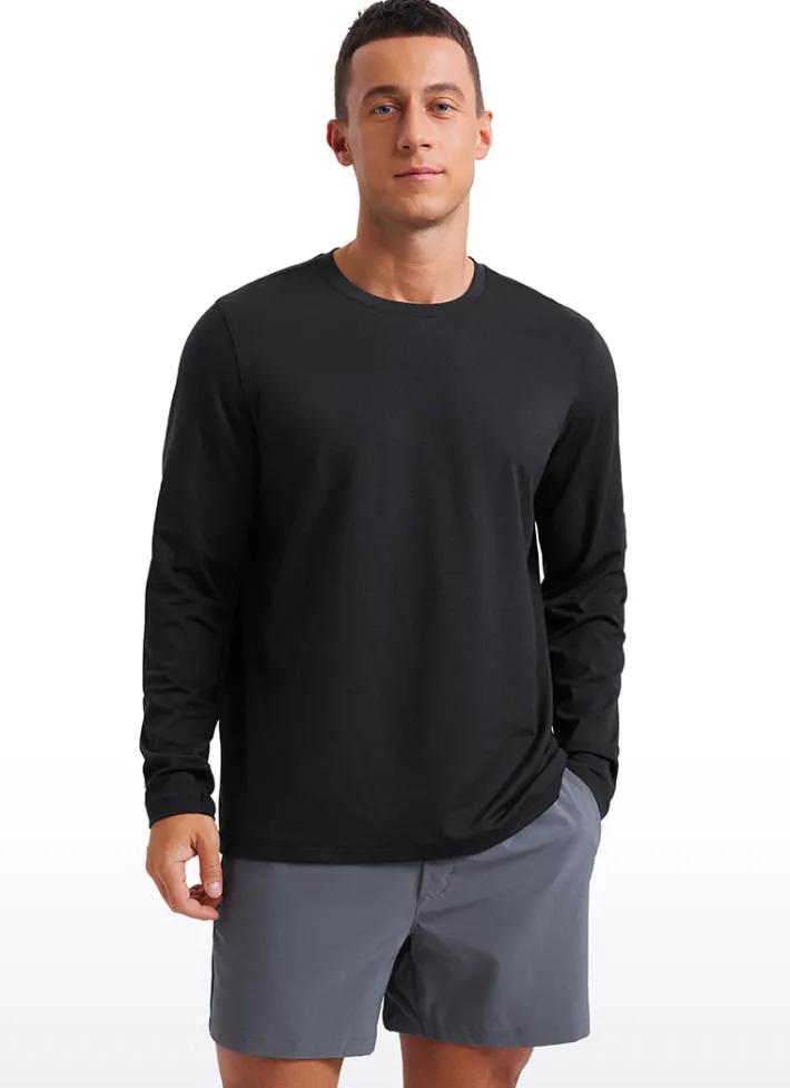 Cheap CRZ YOGA Soft Stretchy Crewneck Long Sleeve Shirts