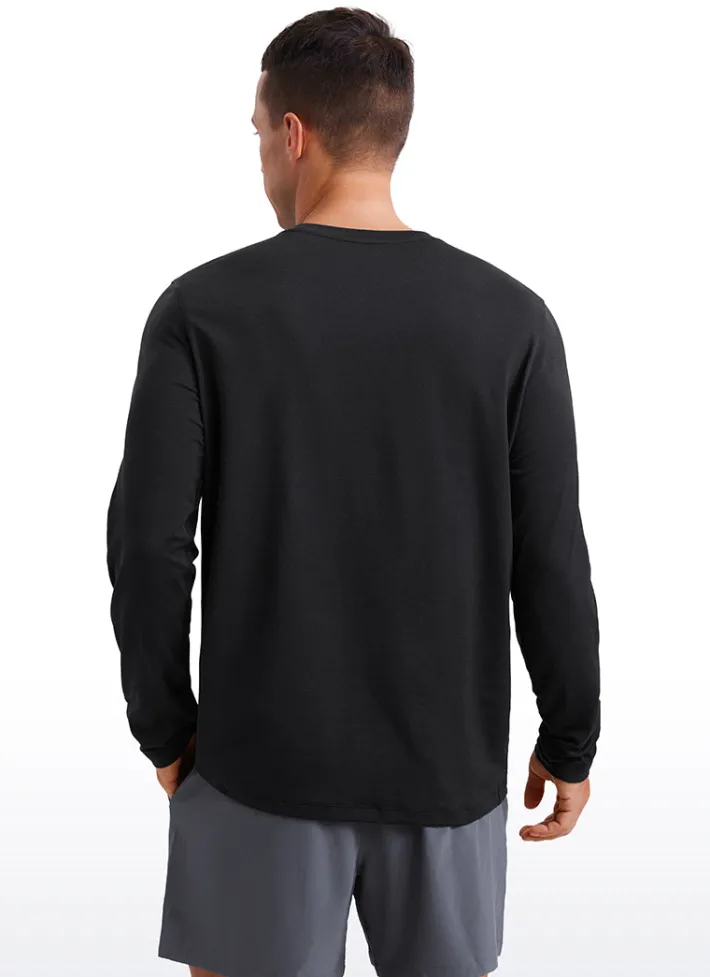 Cheap CRZ YOGA Soft Stretchy Crewneck Long Sleeve Shirts