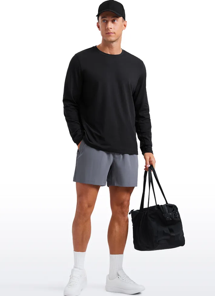 Cheap CRZ YOGA Soft Stretchy Crewneck Long Sleeve Shirts