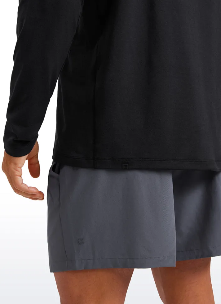 Cheap CRZ YOGA Soft Stretchy Crewneck Long Sleeve Shirts