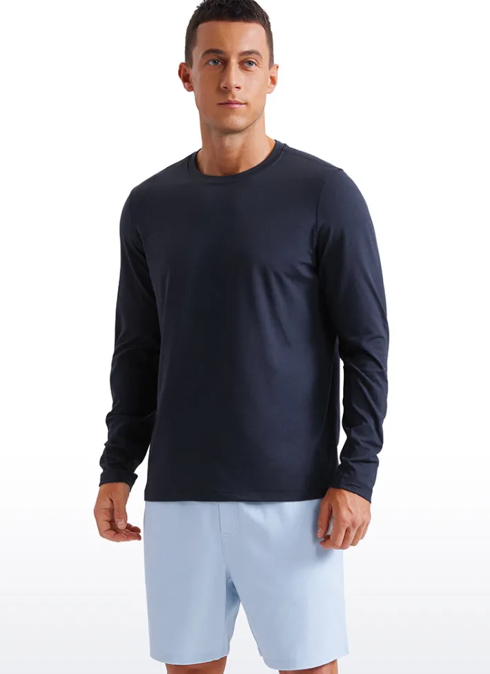 Cheap CRZ YOGA Soft Stretchy Crewneck Long Sleeve Shirts