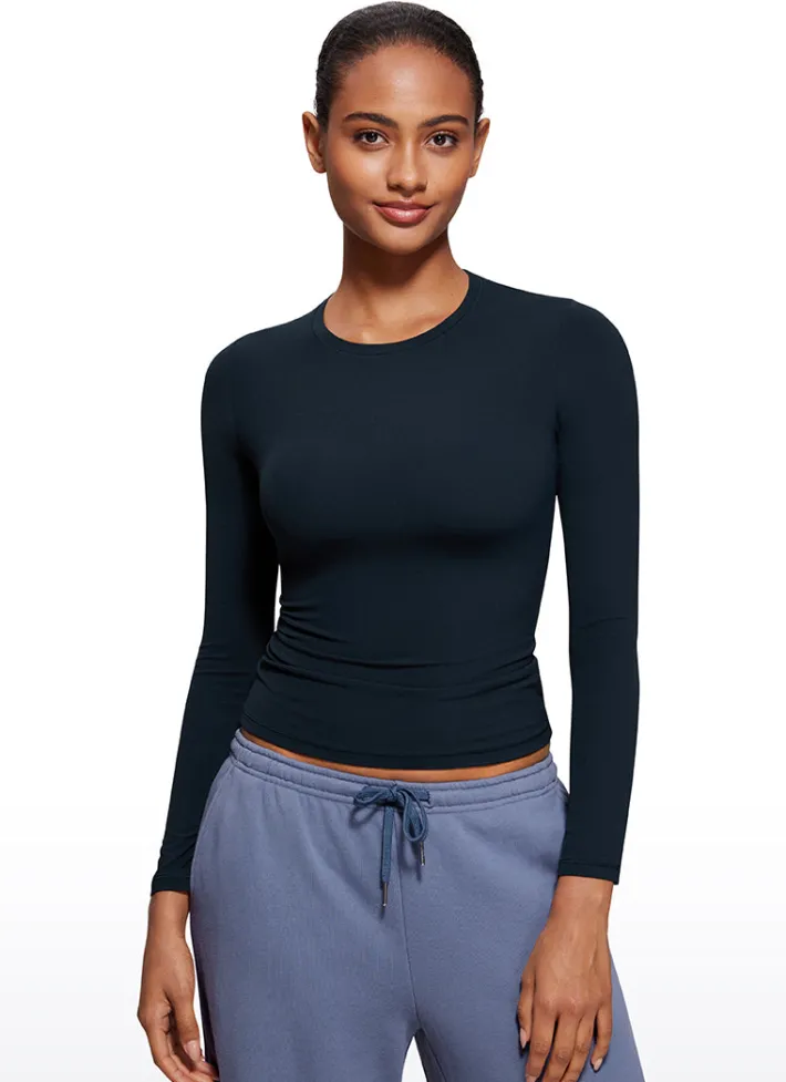 Sale CRZ YOGA Softembrace Tight Fit Long Sleeve Shirts