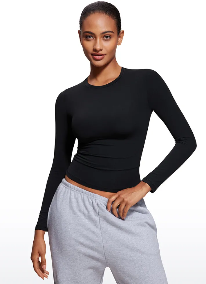 Sale CRZ YOGA Softembrace Tight Fit Long Sleeve Shirts