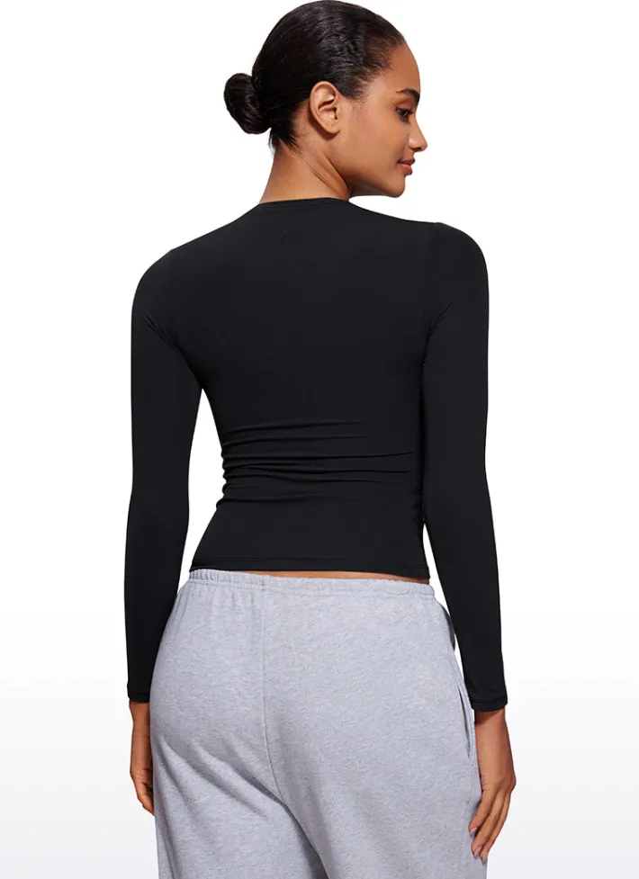 Sale CRZ YOGA Softembrace Tight Fit Long Sleeve Shirts