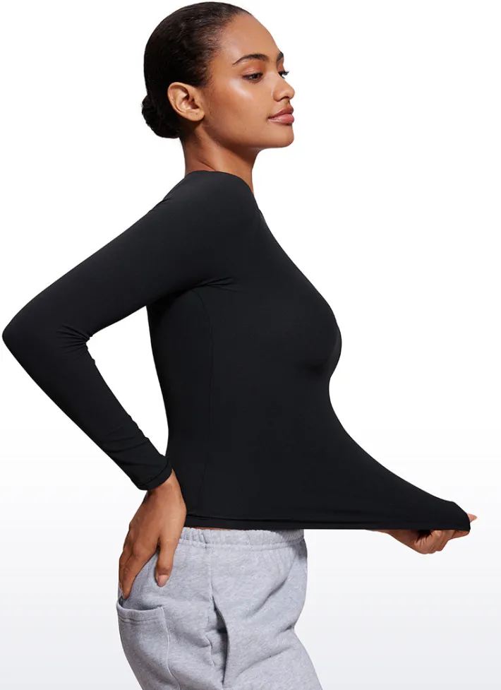 Sale CRZ YOGA Softembrace Tight Fit Long Sleeve Shirts