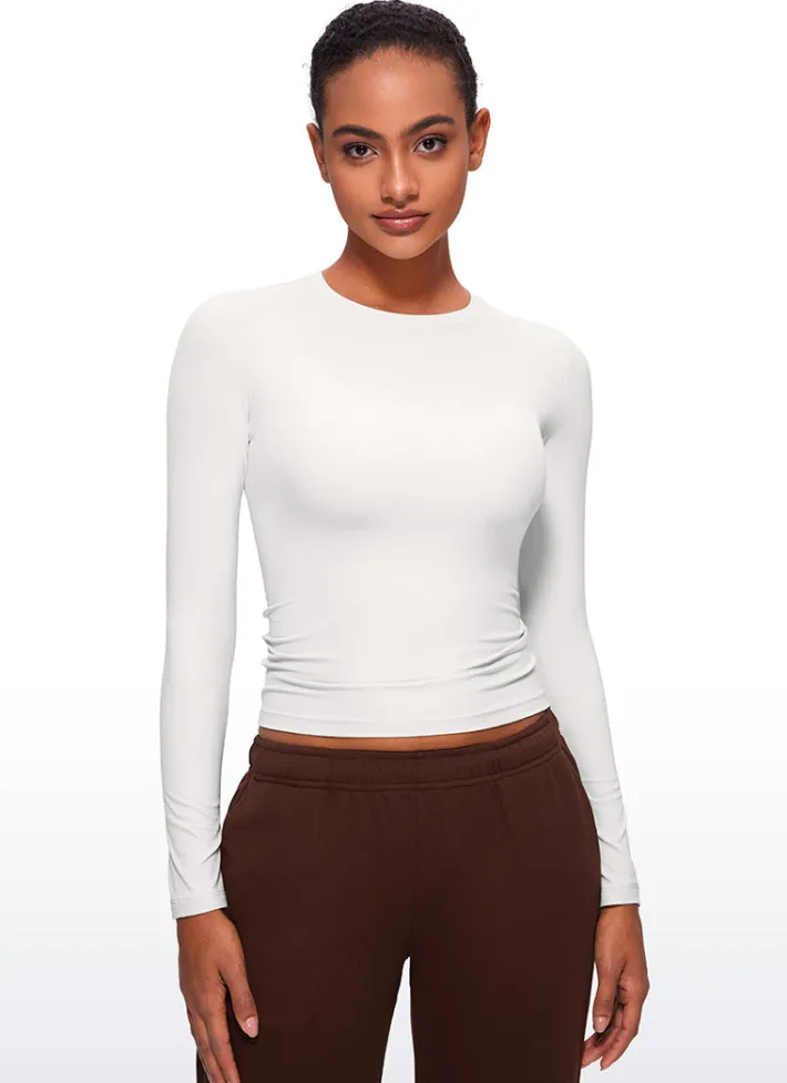 Sale CRZ YOGA Softembrace Tight Fit Long Sleeve Shirts