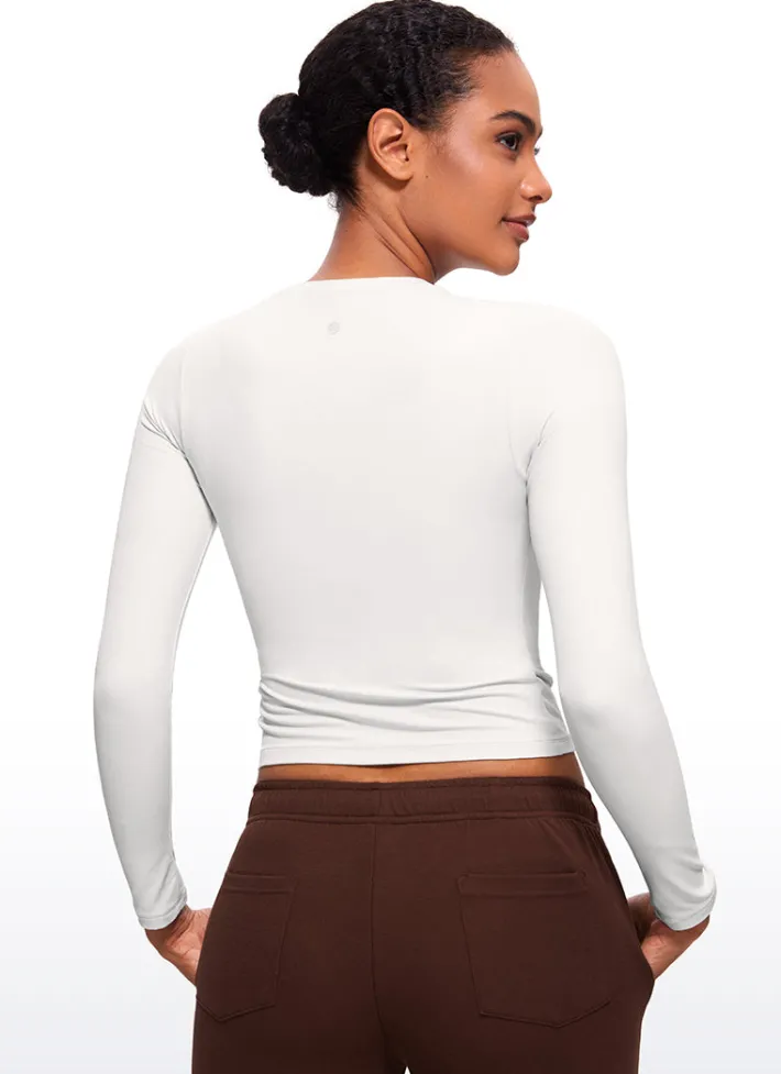 Sale CRZ YOGA Softembrace Tight Fit Long Sleeve Shirts