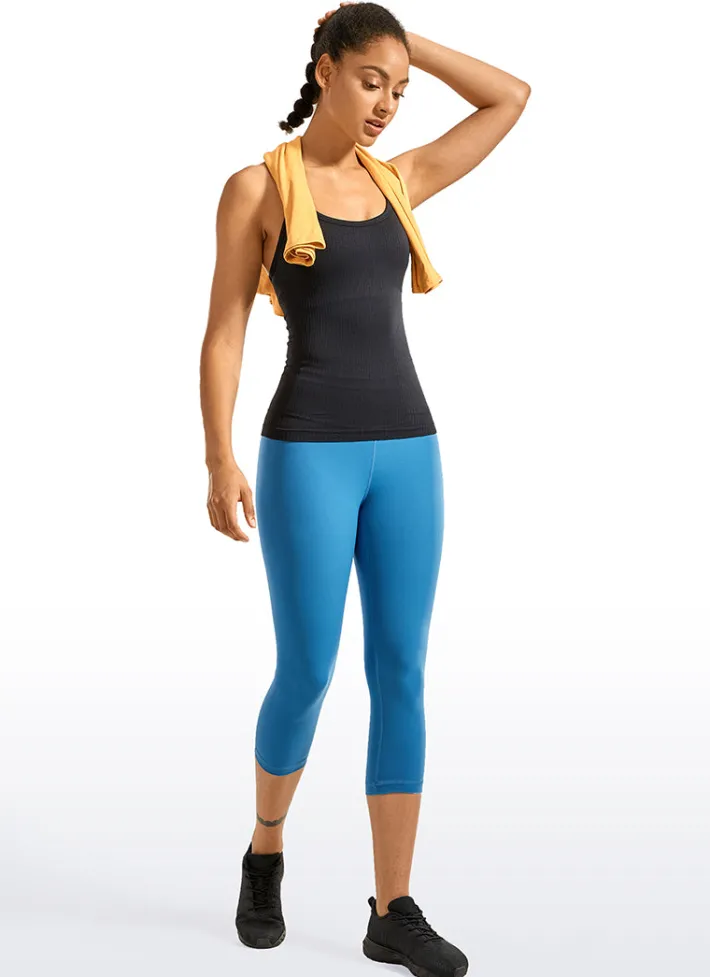 New CRZ YOGA Speedy Seamless Built-in Bra Tank Y-back