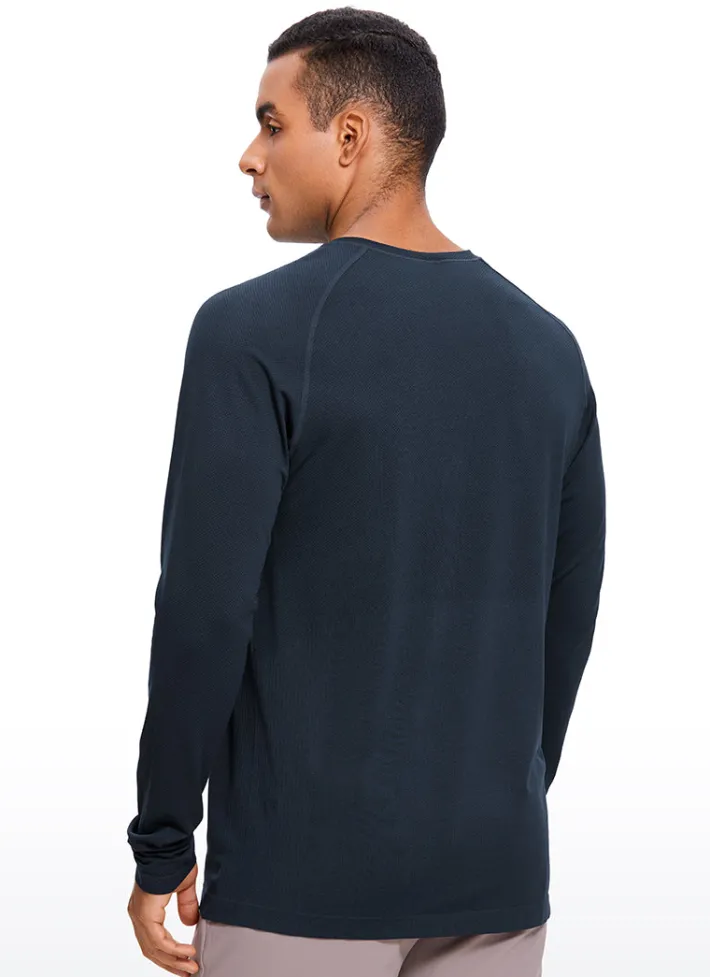 Flash Sale CRZ YOGA Speedy Seamless Raglan Long Sleeves Slim Fit
