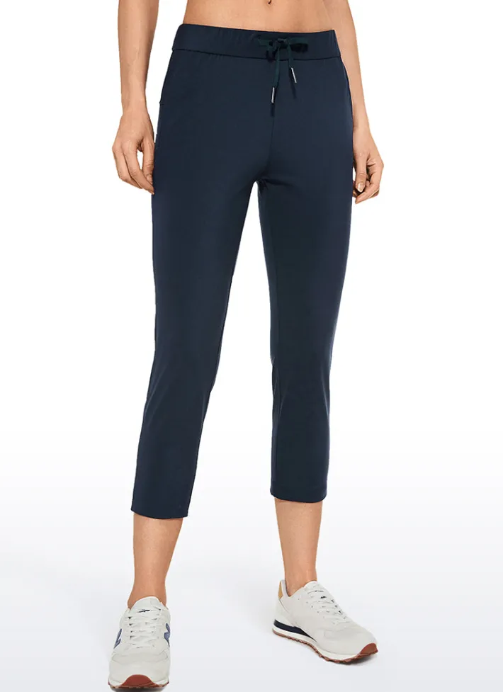 Fashion CRZ YOGA Stretch Cropped Pants with Pockets 23''