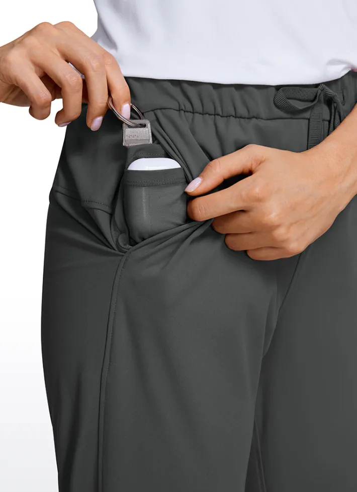 Cheap CRZ YOGA Stretch Cropped Pants with Pockets 23''