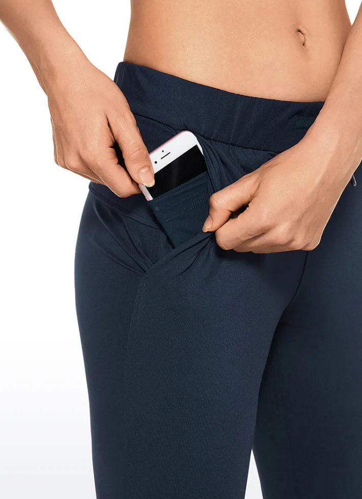 Fashion CRZ YOGA Stretch Cropped Pants with Pockets 23''